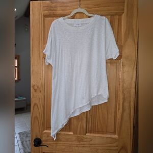 Soma Casual White Asymmetrical T-Shirt